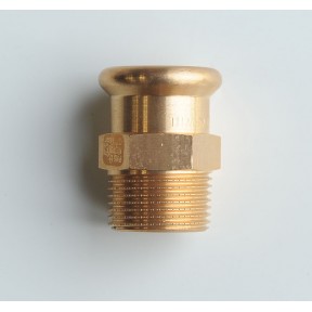 Copper press-fit gas male bsp adaptor